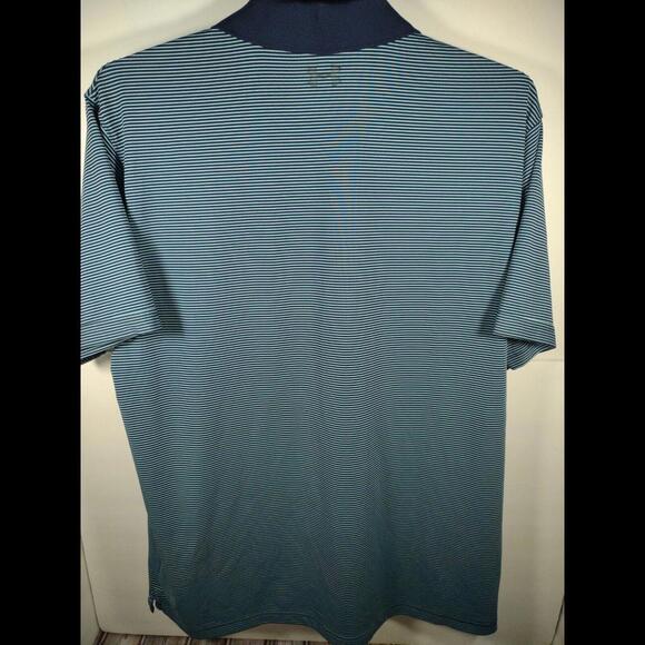 Under Armour Loose Heatgear Men's Size XL Blue Short Sleeve Polo Striped - Picture 5 of 6
